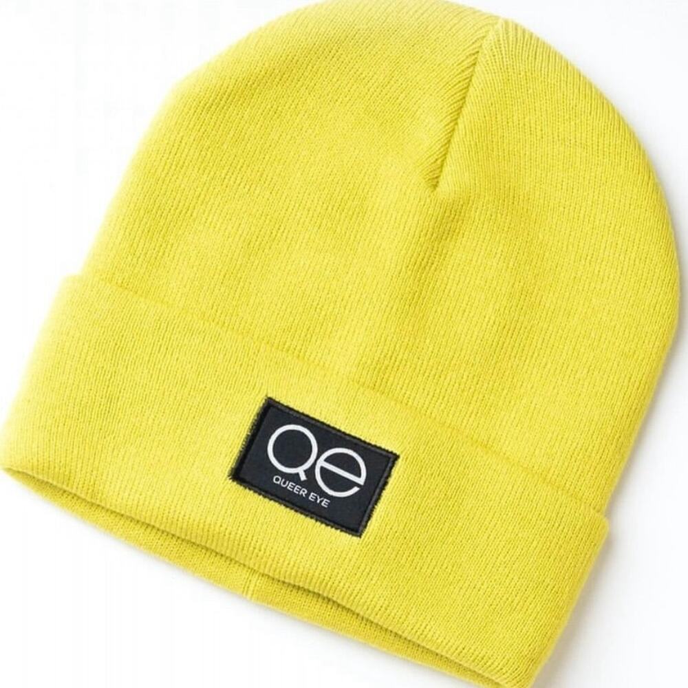 Queer Eye Yellow Beanie Knit Hat Stretchy Winter Unisex Adult NWT NIP